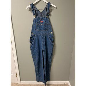 Vintage Dickies Women's Denim Bib Overalls Size Medium